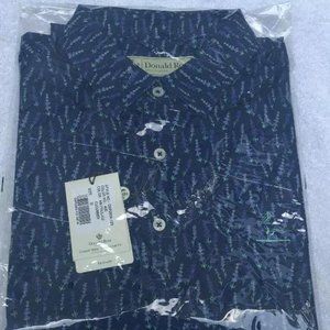 Donald Ross Logoed Classic Polo Medium Navy/Lilac/cucumber DRP295A-123